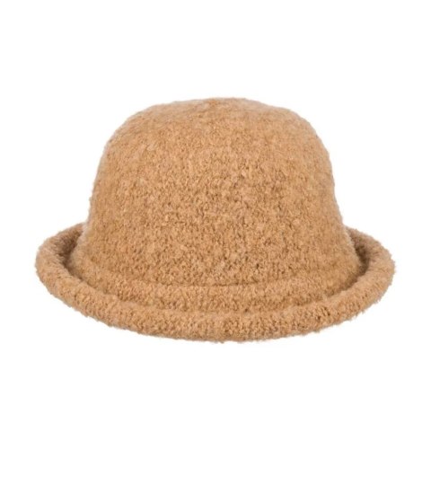 Kapelusz damski z miękkiej tkaniny teddy (Beżowy)