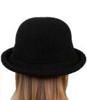 Kapelusz damski z miękkiej tkaniny teddy (Czarny)