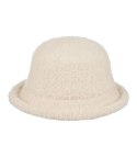 Kapelusz damski z miękkiej tkaniny teddy (Ecru)