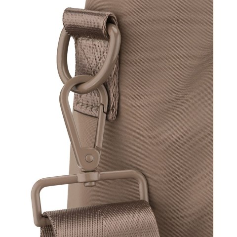 Shopperka damska z poliestru w beżowym kolorze, jednokomorowa i zamykana suwakiem - Peterson