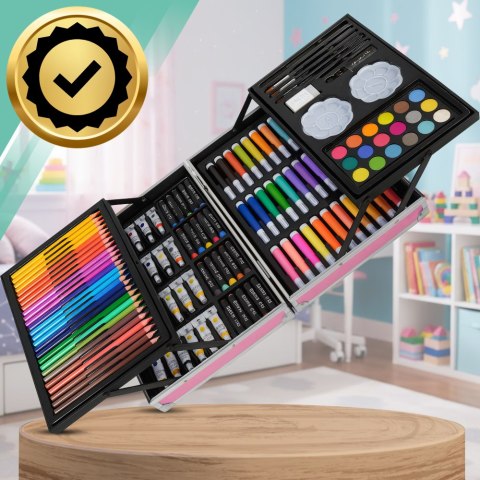 ZESTAW DO MALOWANIA DLA DZIECI ARTYSTYCZNY PLASTYCZNY WALIZKA 145el jednorożec