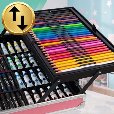 ZESTAW DO MALOWANIA DLA DZIECI ARTYSTYCZNY PLASTYCZNY WALIZKA 145el jednorożec