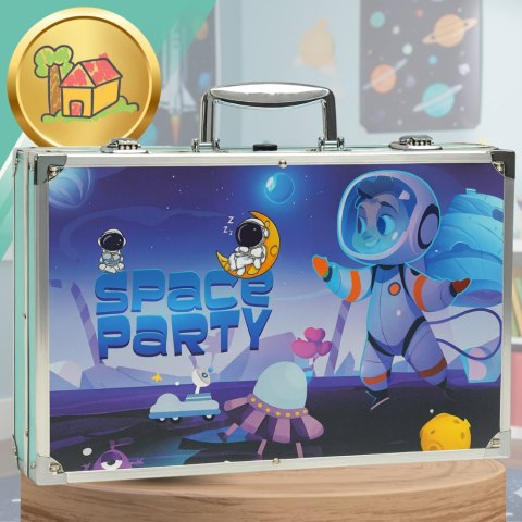 ZESTAW DO MALOWANIA DLA DZIECI ARTYSTYCZNY PLASTYCZNY WALIZKA 145el kosmos