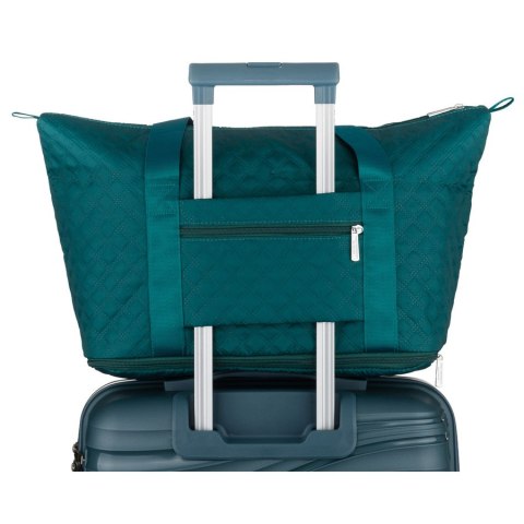 Treningowa torba wykonana z poliestru w zielonym kolorze, zawieszona na wygodnych uchwytach - Peterson