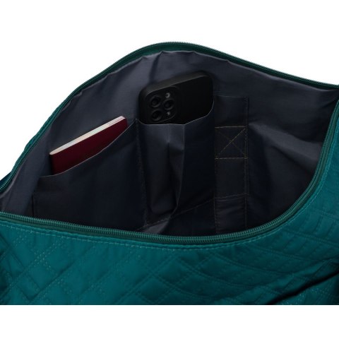 Treningowa torba wykonana z poliestru w zielonym kolorze, zawieszona na wygodnych uchwytach - Peterson