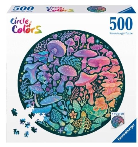 Puzzle 2D 500 Paleta kolorów. Grzyby Puzzle 2D 500 Paleta kolorów. Grzyby
